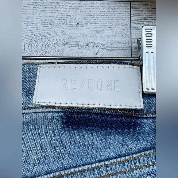 RE/DONE 90s High Rise Ankle Crop Distressed Jeans size 24 - Picture 8 of 12